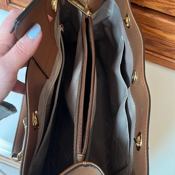 Michael Kors Brown Leather Tote Bag - Picture 5 of 5